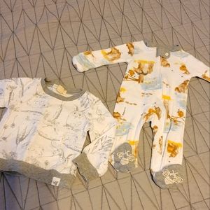 Burts Bees Baby Footie Sleeper & Bunny Sweatshirt (Newborn)